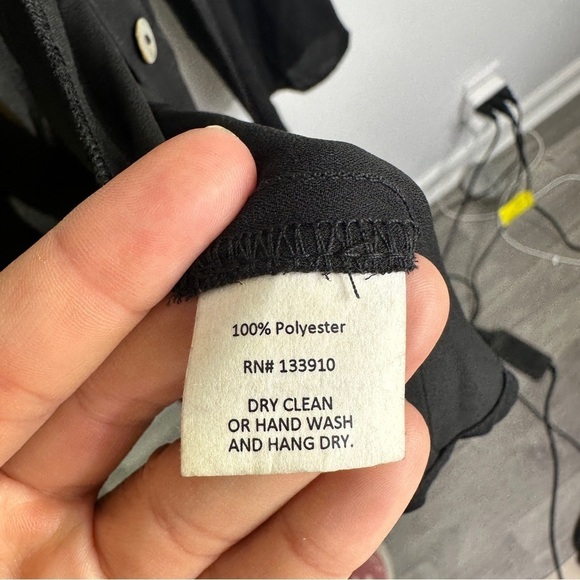 Show Me Your Mumu Black Long Sleeve Tie Blouse sz S - Picture 7 of 7